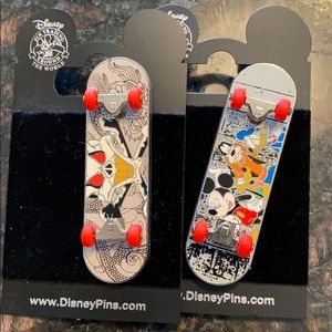 vintage Walt Disney world skateboard pins